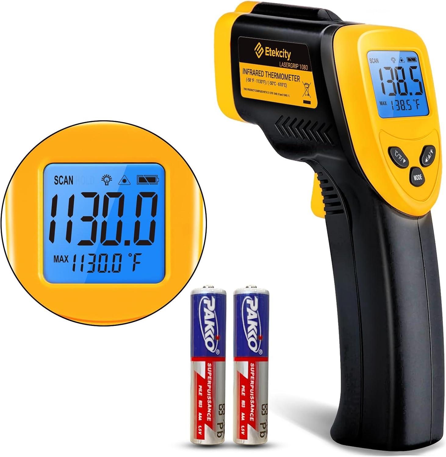 Handheld infrared non-contact laser temperature thermometer gun.