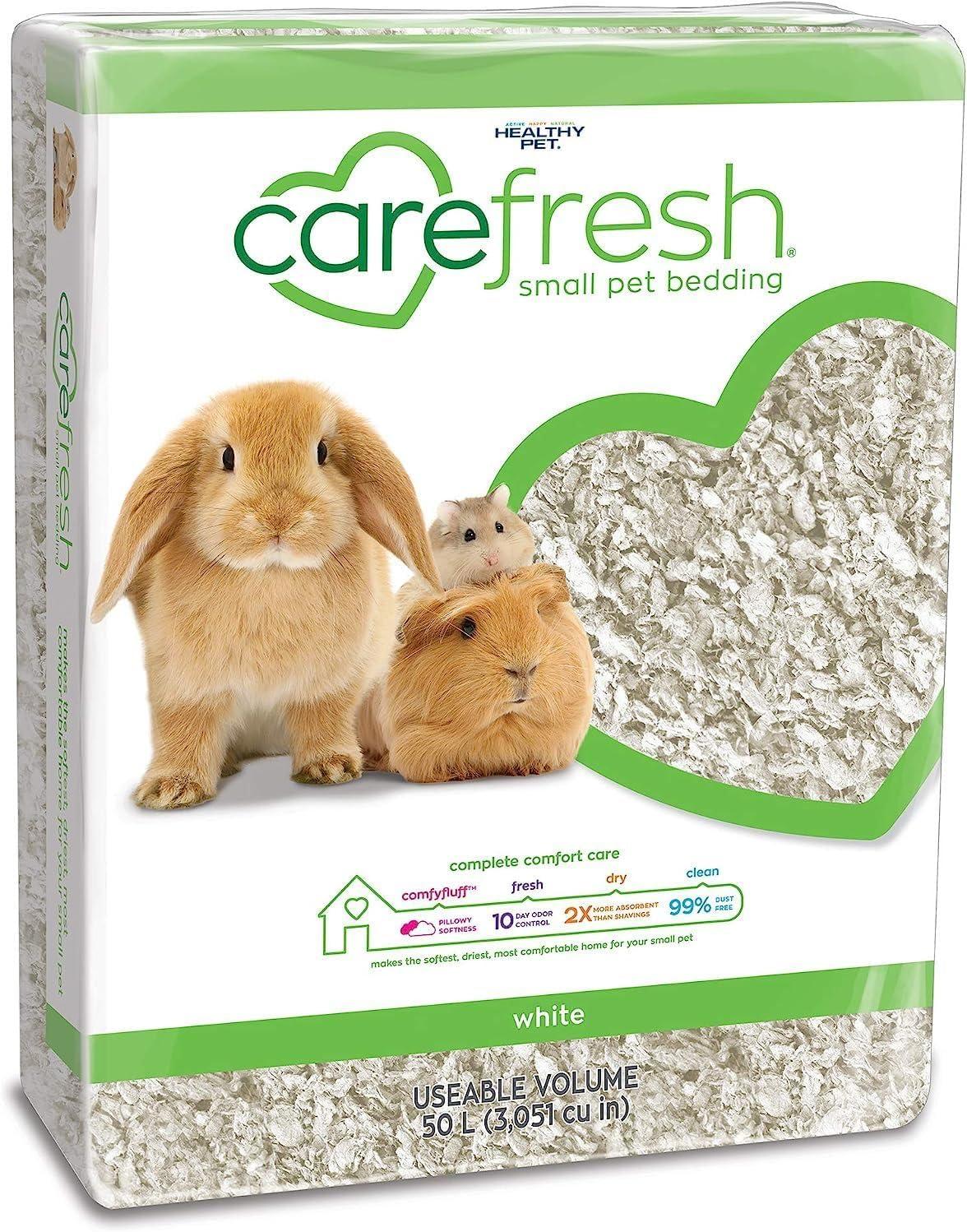 Large compressed bale of natural unbleached dust-free paper pet bedding.