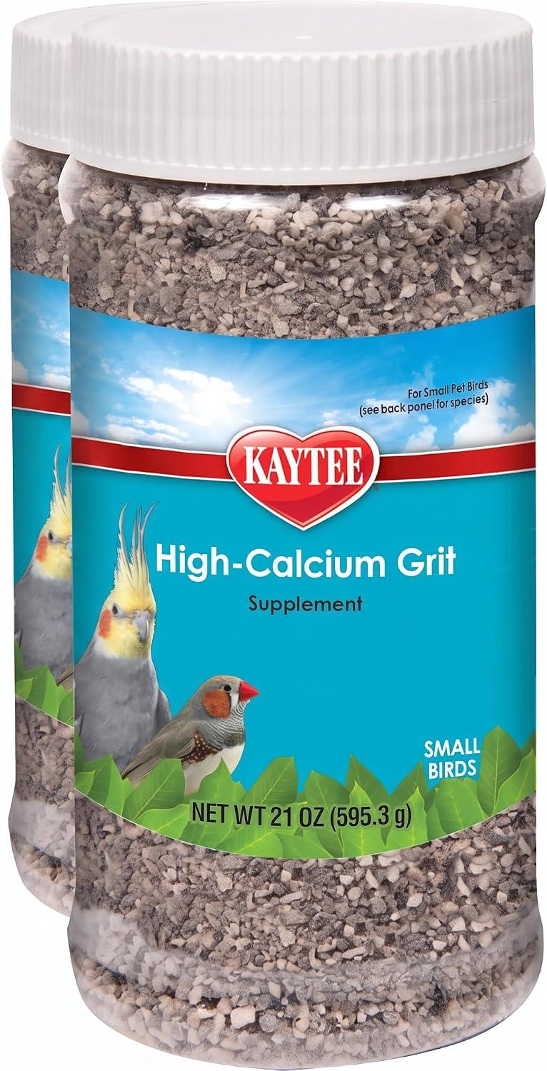 Box of crushed oyster shell mineral bird grit with activated charcoal for finches.