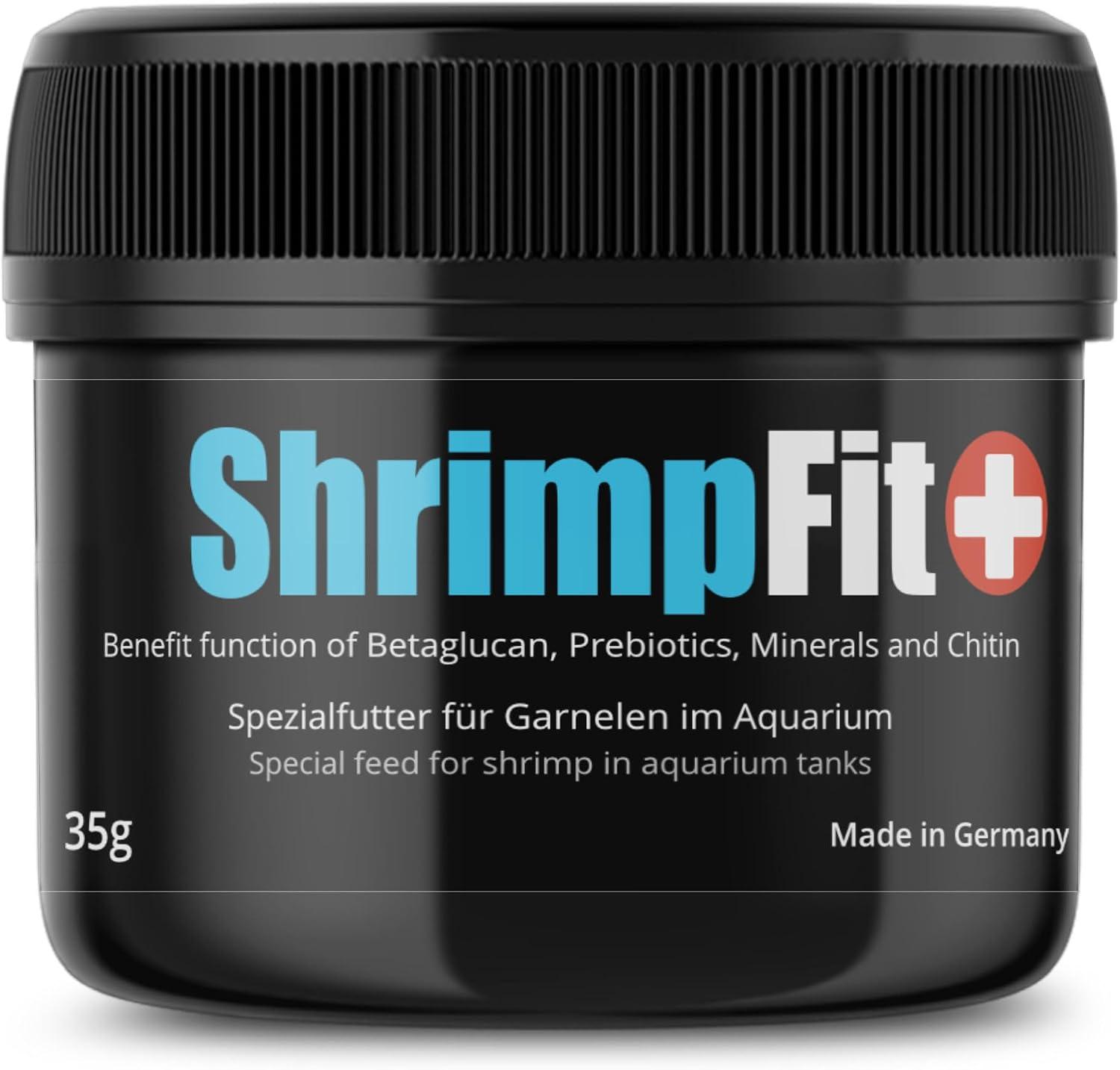 Canister of mineral-rich sinking food sticks for freshwater dwarf shrimp.