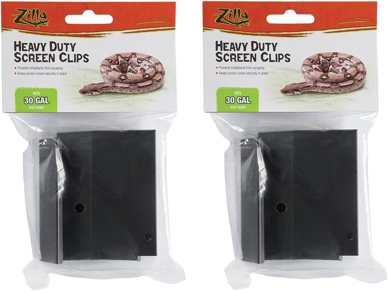 Pack of heavy-gauge spring steel locking clips for aquarium and terrarium screen lids.
