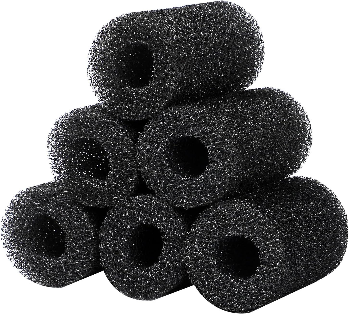 Cylindrical open-cell pre-filter foam sponge sleeve for aquarium filter intakes.