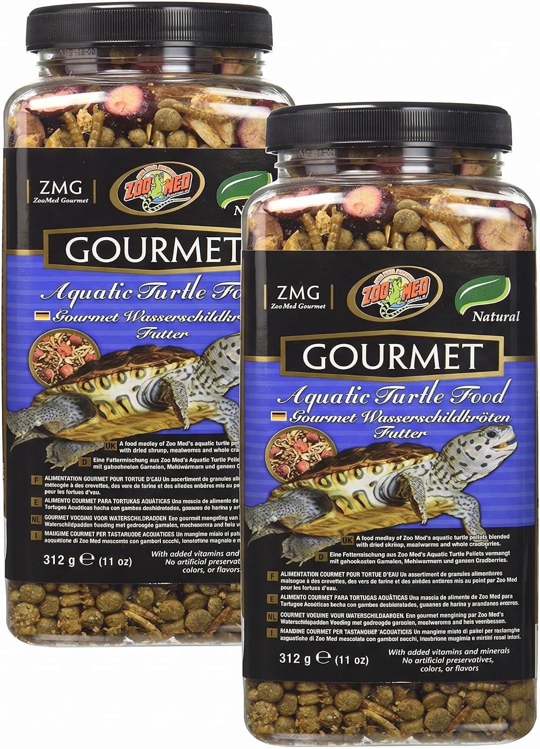 Container of high-fiber grassland botanical tortoise food pellets.