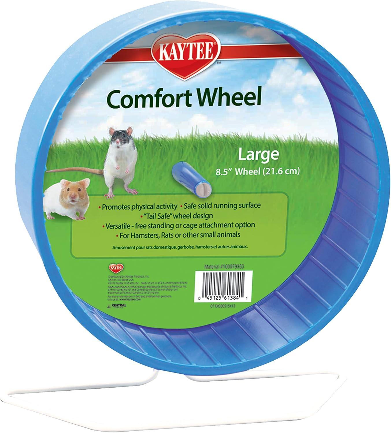 Large 12-inch plastic pet exercise wheel with solid safe running track.